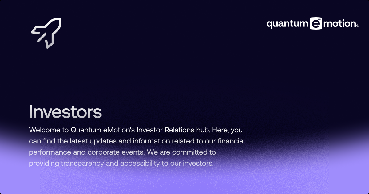 Investor Relations Quantum Emotion Corp Tsxv Qnc